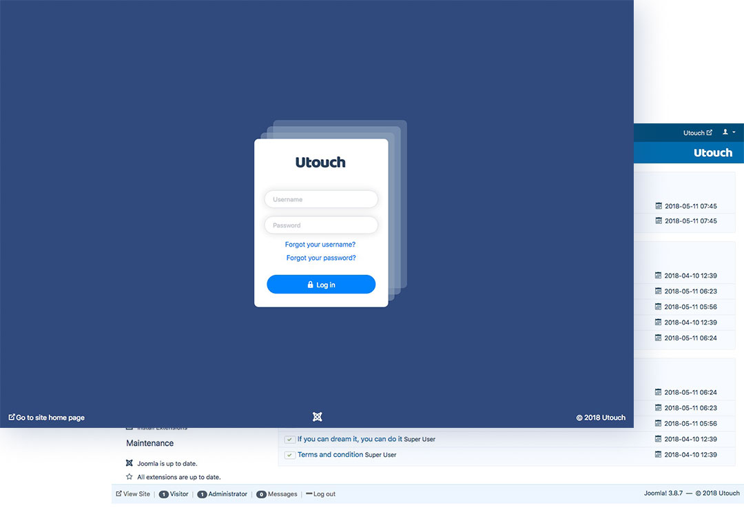 Admin template
